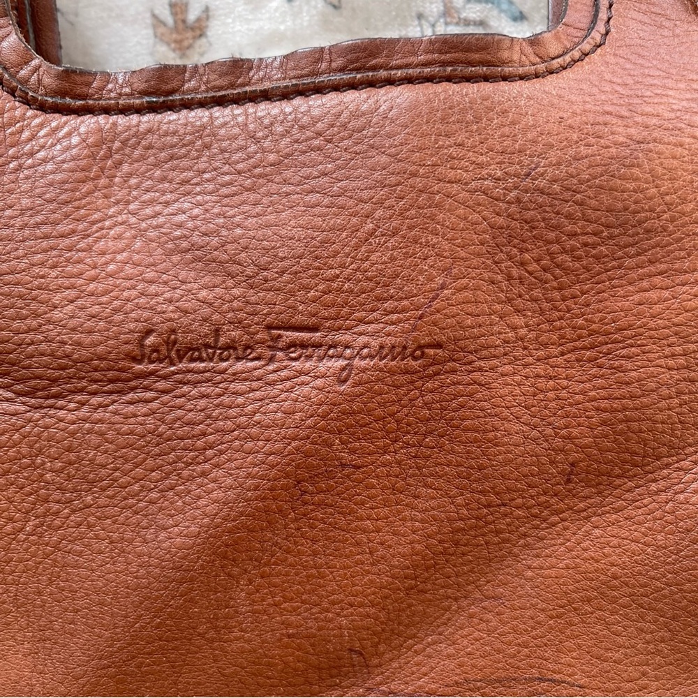 Salvatore Ferragamo Chestnut Brown Leather Hobo with Tassel - Picture 6 of 16